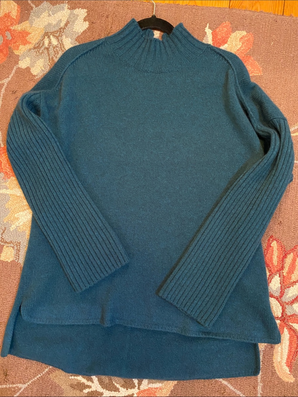 GOBI Cashmere Teal Green Sweater